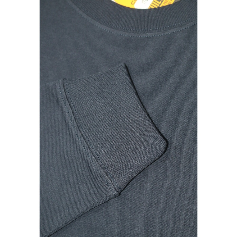 Carhartt Mens 2XL Loose Fit Heavyweight Long Sleeve Pocket T-Shirt Navy - Picture 6 of 10